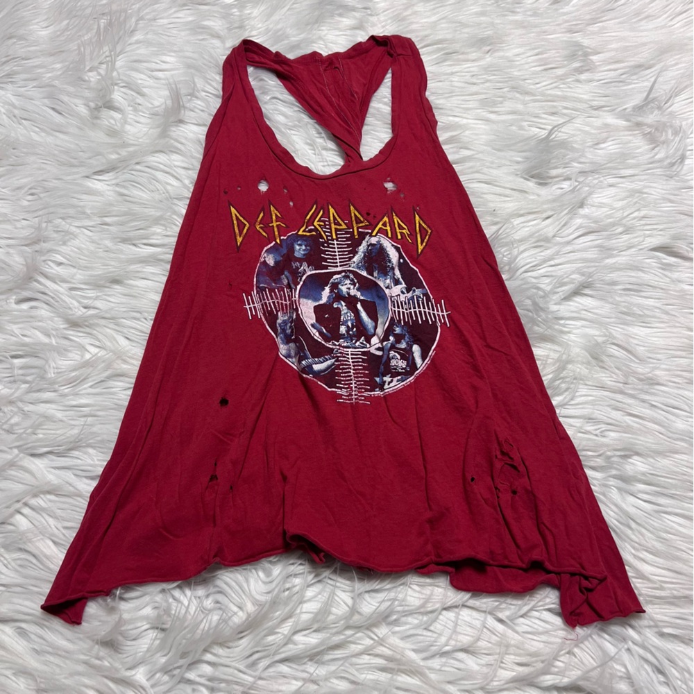Red Graphic Racerback Tank Top
